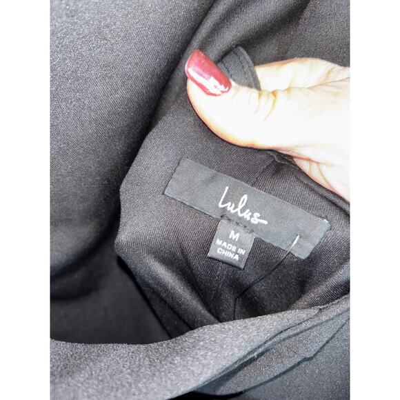 Lulus medium black formal Maxi Dress new *2 tiny fabric picks* - Picture 12 of 15